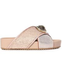 Kurt Geiger - Sequin-Embellished Eagle Head Sandals - Lyst
