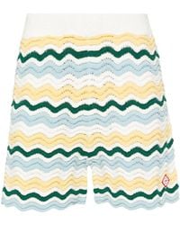 Casablancabrand - Wavy Boucle 3d-knit Shorts - Lyst