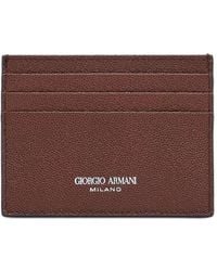 Giorgio Armani - Tarjetero de piel - Lyst