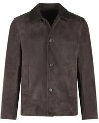 Salvatore Santoro - Suede Button-Up Jacket - Lyst
