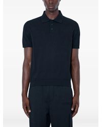 Moncler - Logo Cotton Knit Polo - Lyst