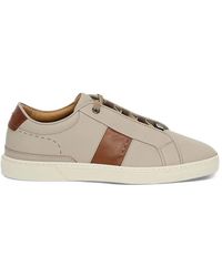 BOSS - Gary Leather Trainers With Contrast Side Panel - Lyst