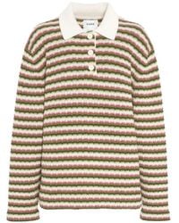 Barrie - Lace Cashmere Polo Top - Lyst