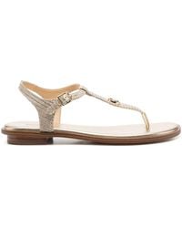 michael michael kors mallory leather thong sandals