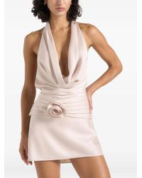 Manière De Voir - Christelle Rosette-Detail Mini Dress - Lyst