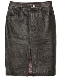 Gestuz - Falda Midi Gztori Con Efecto De Piel De Cocodrilo - Lyst