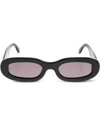 Palm Angels - Logo-Plaque Oval-Frame Sunglasses - Lyst