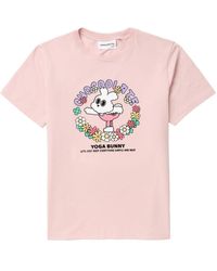 Chocoolate - Yoga Bunny T-Shirt mit grafischem Print - Lyst
