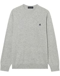 Brooks Brothers - Logo-Embroidered Lambswool Sweater - Lyst
