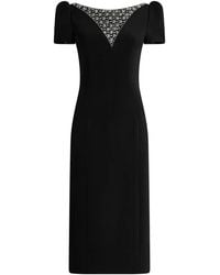 Jenny Packham - Vienna Embellished Puff-Sleeve Midi Dress - Lyst