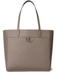 Ralph Lauren - Large Cameryn Logo-Plaque Tote Bag - Lyst