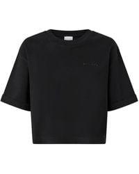Pinko - T-Shirt mit Logo-Stickerei - Lyst