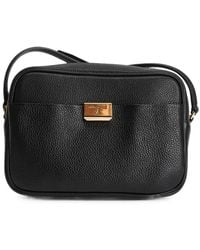 Patrizia Pepe - All Day Logo-Plaque Pebbled-Leather Mini Bag - Lyst