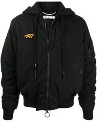 Off-White c/o Virgil Abloh - Stencil Arrows-Motif Hooded Bomber Jacket - Lyst