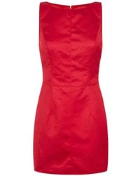 Elisabetta Franchi - Taffeta Mini Dress With Fish Scale Pattern - Lyst