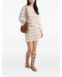 Michael Kors - Floral-Crochet Mini Skirt - Lyst