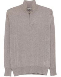 Canali - Maglione A Collo Alto Con Zip - Lyst