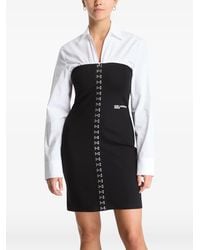 KARL LAGERFELD - Hook-And-Eye Layered Mini Dress - Lyst