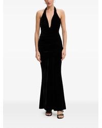 Bardot - Elvira Halter-Neck Gathered Maxi Dress - Lyst