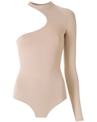 Amir Slama - Asymmetric Long Sleeve Bodysuit - Lyst