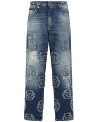 Philipp Plein - Jean À Motif Monogrammé - Lyst