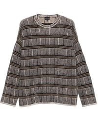 Giorgio Armani - Striped Jacquard-Knit Sweater - Lyst