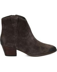 Ash - 50 Mm Fame Suède Enkellaarzen Met Rits - Lyst