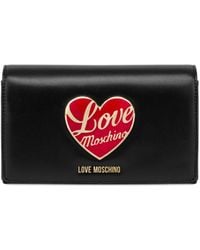 Love Moschino - ハートアップリケ クラッチバッグ - Lyst