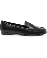 MICHAEL Michael Kors - Jennings Logo-Plaque Leather Loafers - Lyst