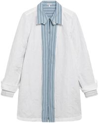 Loewe - Crinkled Mini Shirt Dress - Lyst
