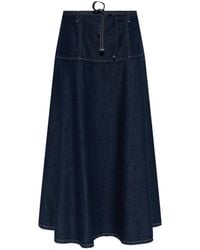 Samsøe & Samsøe - Satilly Drawstring-Fastening Midi Skirt - Lyst