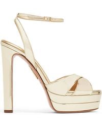 Aquazzura - Divine Plateau 130Mm Platform Sandals - Lyst