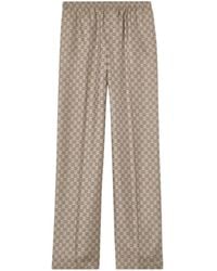 Gucci - Gg Supreme Zijden Twill Broek - Lyst