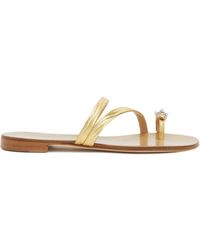 Giuseppe Zanotti - Febe Studs Sandalen mit Kristallen - Lyst