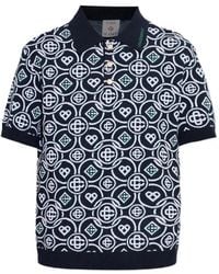 CASABLANCA - Monogram Polo Shirt - Lyst
