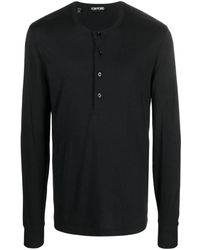Tom Ford - T-Shirt Met Fluwelen Afwerking - Lyst