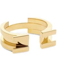 Elisabetta Franchi - Rigid Bracelet With Logo Details - Lyst
