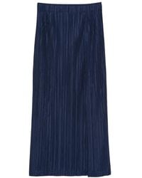 Pleats Please Issey Miyake - Pleated Midi Skirt - Lyst