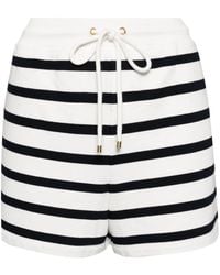 FRAME - Striped Varsity Shorts - Lyst