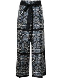 Max Mara - Patty Cropped-Hose Mit Grafischem Print - Lyst