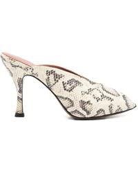 Lola Cruz - Snakeskin Mules - Lyst
