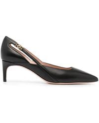 Bally - Elsa B-Chain-Plaque Leather Pumps - Lyst