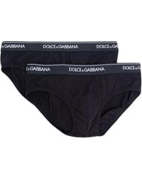 Dolce & Gabbana - Logo-waistband Cotton Briefs (pack Of Two) - Lyst