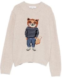 Maison Kitsuné - Pullover mit Fuchs-Motiv - Lyst