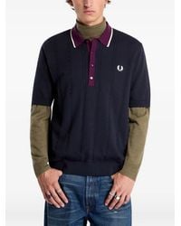 Fred Perry - Cable-Knit Polo Shirt - Lyst
