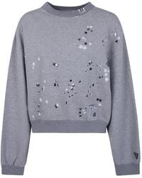 Maison Mihara Yasuhiro - Stud-Embellished Distressed Sweatshirt - Lyst