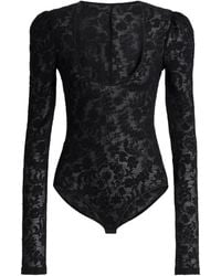 Alberta Ferretti - Body con encaje floral - Lyst