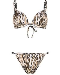 Moschino - Animal-print Embellished Bikini Set - Lyst