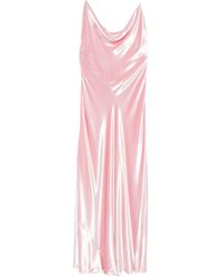 Alberta Ferretti - Maxikleid mit Wasserfallkragen - Lyst