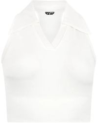 Philipp Plein - Polo-Neck Cropped Top - Lyst